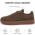 thumbnail image 5 of Ecetana Sneakers for Women Suede Low-Top Shoes Casual Lace-Up Walking Shoes with Non-Slip, 5 of 7