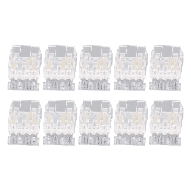 Conectores de tira de luz LED sin soldadura, 10 piezas COB LED tira LED adaptador conectores tira LED a conector de cable diseñado con precisión