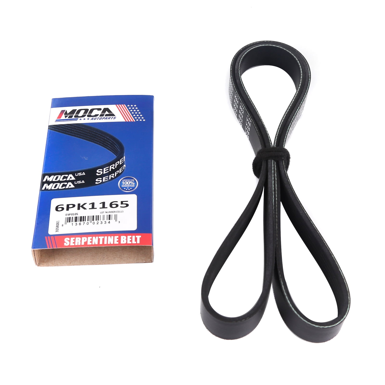 MOCA AUTOPARTS 6PK1165 Serpentine Belt Fit for 2002-2004