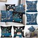 thumbnail image 4 of Funda De Cojín Decorativa Navideña De Lino Para Decoración De Sofás Border Home Funda De Almohada Festiva Con Estampados H, 4 of 4