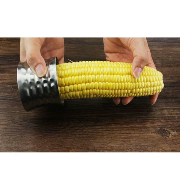 COOPHYA 1Set Corn Cobber Tool Stainless Steel Compact Design for Kitchen Use Home Cooking Corn Processing