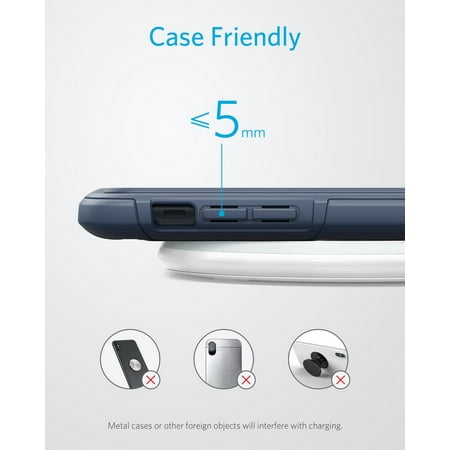 Anker - PowerWave+ Wireless Charging Pad with Watch Holder - White
