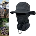 thumbnail image 4 of Boonie Hat Mujeres Hombres Caminata Pesca Al Aire Libre Protección Ultravioleta Cara Cuello CA (), 4 of 9