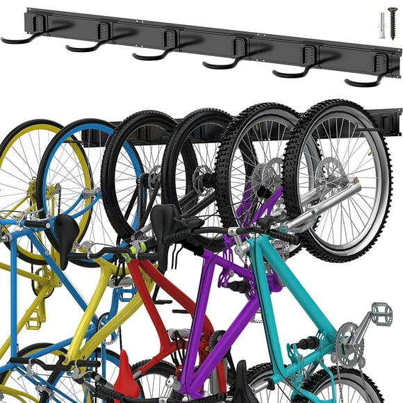 Soporte para guardar bicicletas TORACK para 6 bicicletas, montaje en pared, hogar y garaje