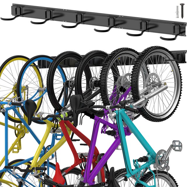 Soporte para guardar bicicletas TORACK para 6 bicicletas, montaje en pared, hogar y garaje
