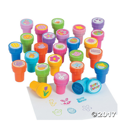 - Bulk 50 Assorted Easter Self Inking Stampers for Kids
