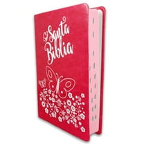 Biblia para Mujer Reina Valera 1960 Letra Grande rosa fucsia con indice