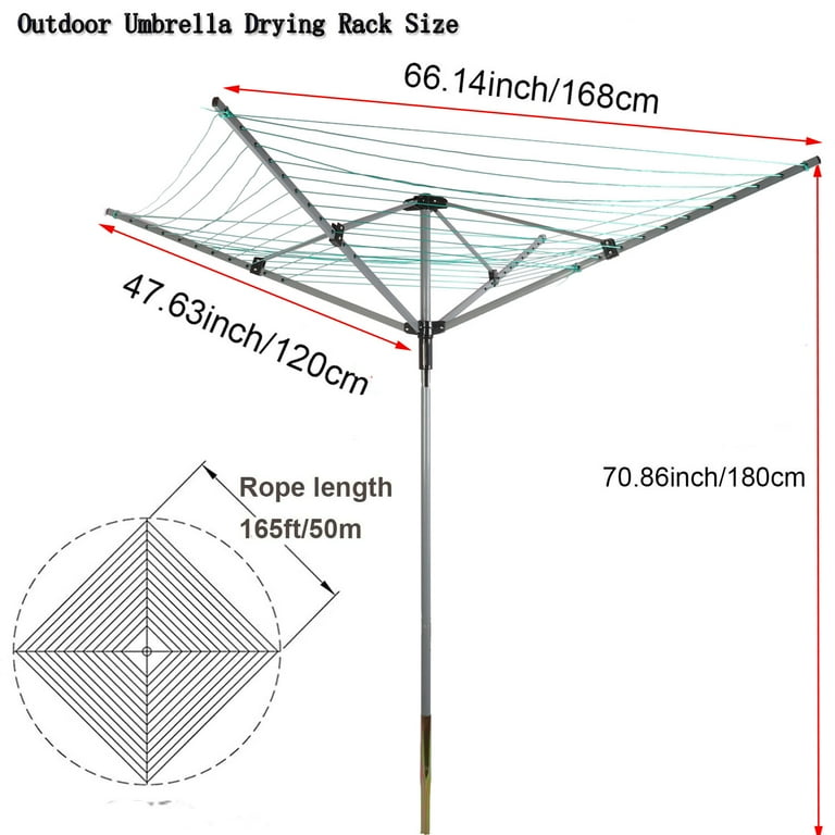 Rotary outdoor umbrella drying rack hot sale