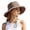 Coffee, variant on Western Cowboy Leopard Print Sun Hat for Women, Wide Brim Frayed Edge with Adjustable Chin Strap, UV Protection Summer Hat, 1 Piece, One Size