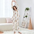 thumbnail image 5 of FORMRS Womens Pajama Set Long Sleeve Top and Pants with Pockets Soft Comfy Lounge Sleepwear, Sizes S-2XL, Cartoon Ice Cream Pattern, 5 of 7
