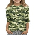 thumbnail image 2 of Lopecy-Sta Soft Camouflage Print 3/4 Sleeve Kids Top for Boys & Girls 3-12 Years - Comfortable Pullover Casual Shirt for Spring Fall Winter, 2 of 6
