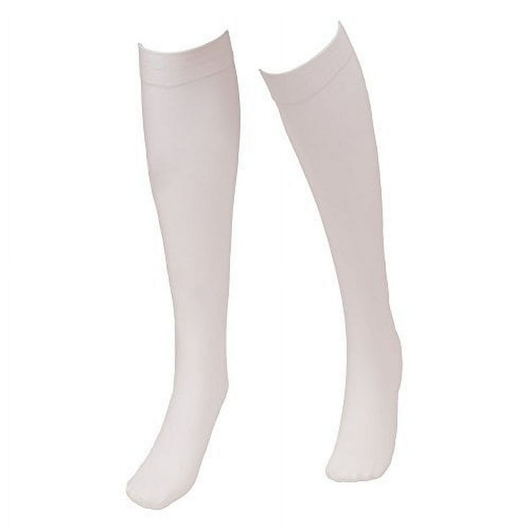 Opaque Knee High Socks Adult White Opaque Knee High Socks Adult White
