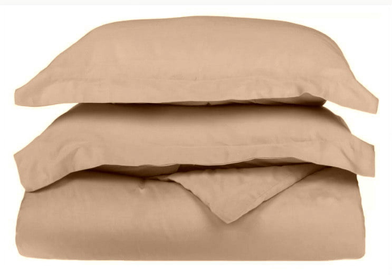 Splendid Collections 3 Piece Duvet Cover Set Taupe Solid - Super Soft Brushed Microfiber - King Size Comforter Cover with Zipper Closure and 2 Pillow Shams - Easy to Put - Wrinkle Resistant