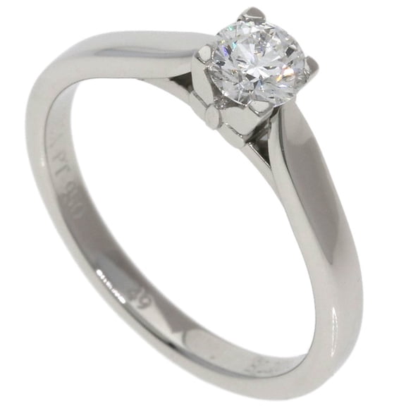 Pre-Owned Van Cleef & Arpels Bonheur Solitaire Diamond Ring #49, Platinum PT950, Women's.