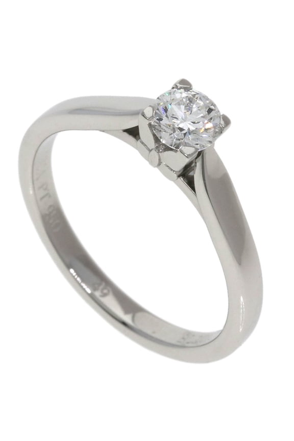 Pre-Owned Van Cleef & Arpels Bonheur Solitaire Diamond Ring #49, Platinum PT950, Women's.