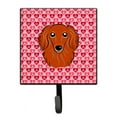 thumbnail image 1 of Longhair Red Dachshund Hearts Leash or Key Holder, 1 of 1