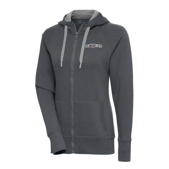 Women's Antigua Charcoal Cody Rhodes Victory Full-Zip Hoodie