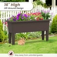 thumbnail image 6 of Topcobe 2 Pieces Raised Garden Beds Self-Watering Planter Box with Detachable Legs and Drainage Hole, Garden Boxes Outdoor Raised, Coffee, 6 of 8