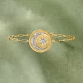 thumbnail image 7 of Ross-Simons 0.10 ct. t.w. Diamond Celestial Paper Clip Link Bracelet in 18kt Gold Over Sterling, Women's, Adult, 7 of 7