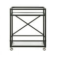 thumbnail image 6 of Evelyn&Zoe 30" Blackened Bronze Metal/Glass Bar Cart, 6 of 10