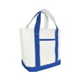 thumbnail image 2 of DALIX 14" Mini Small Cotton Canvas Gift Tote Bag in Royal Blue, 2 of 8