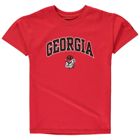 Youth Russell Red Georgia Bulldogs Team 1 Crew Neck T-Shirt