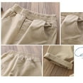 thumbnail image 4 of Riecok Kids Boys Girls Sweatpants Elastic Waist with Pockets Solid Color Casual Trackpants Khaki 5 Years, 4 of 7