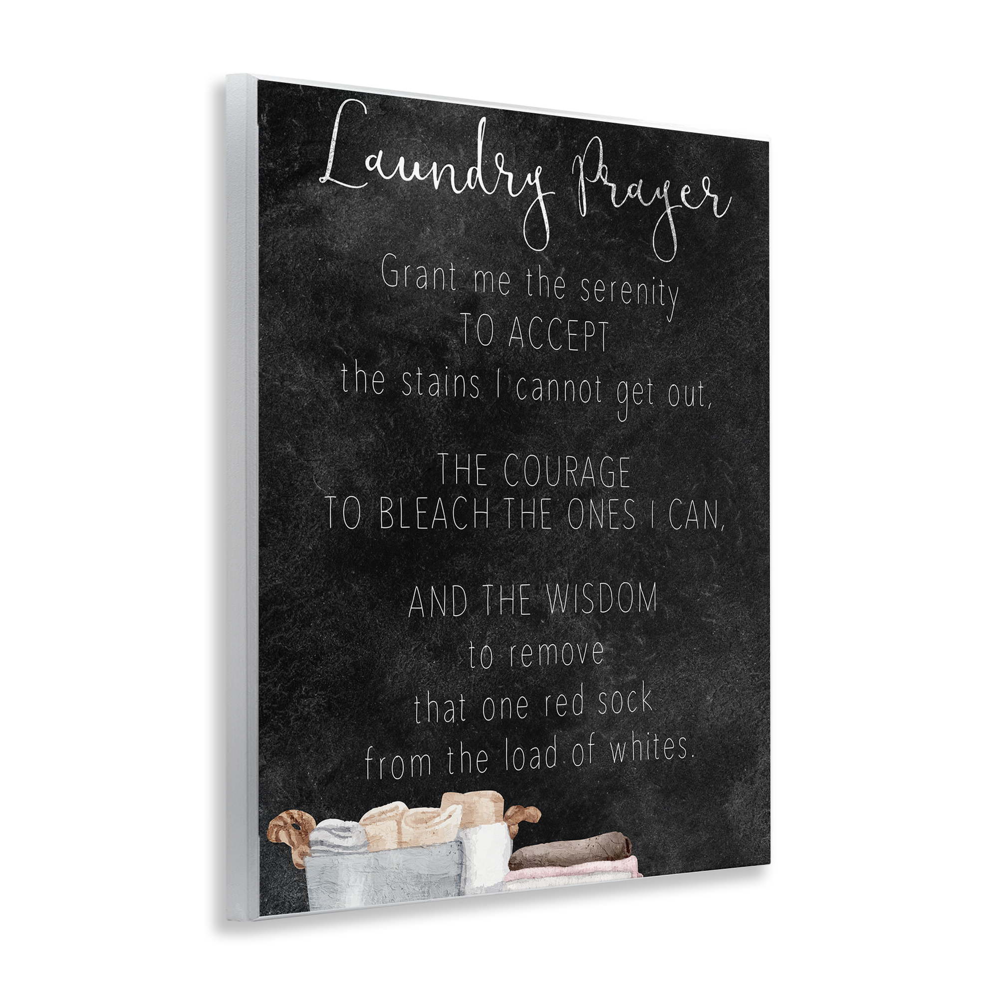 Accept The Stains Laundry Prayer Wall Plaque Art, design by Kim Allen