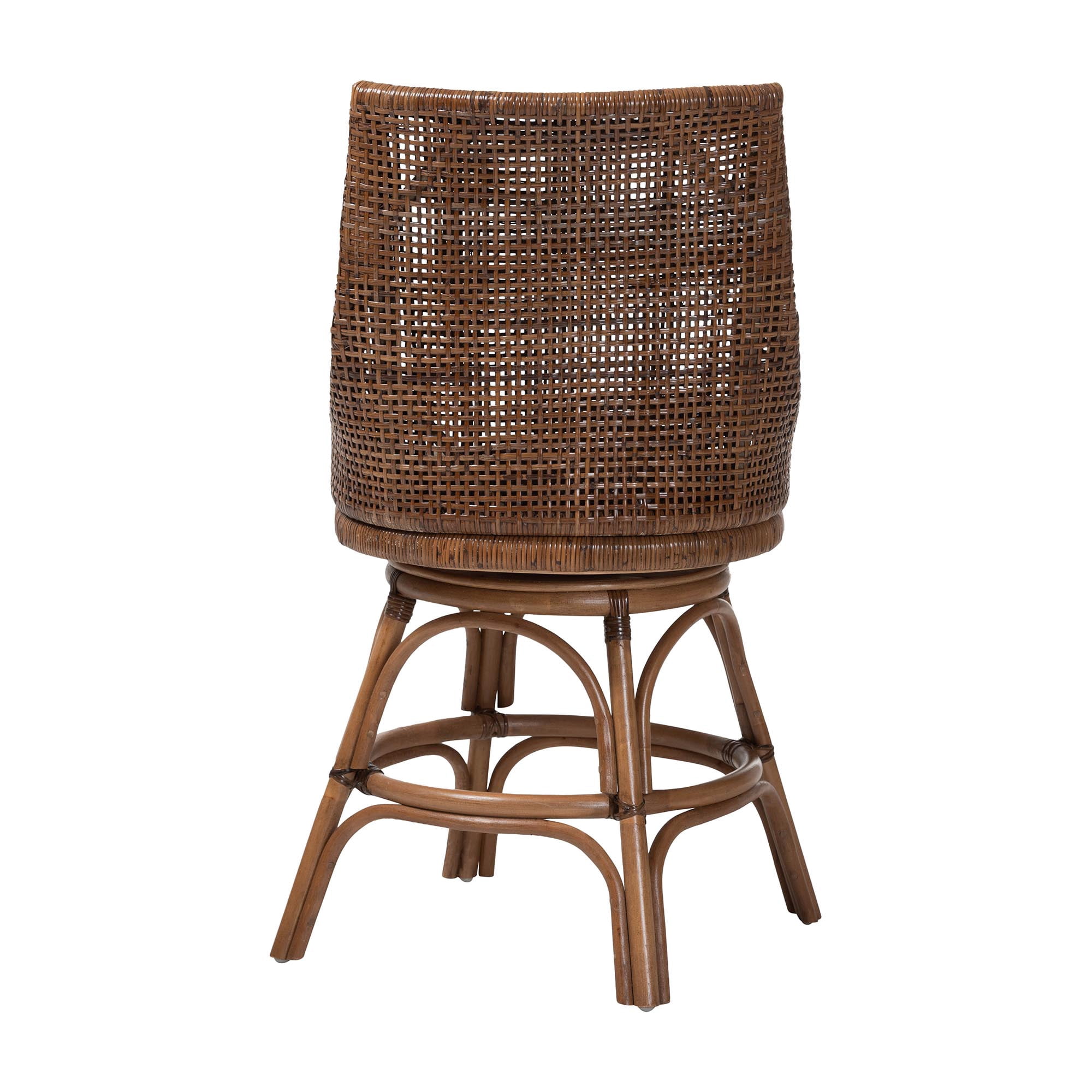 bali & pari Bella Boho Counter Stool, Counter Height, Coffee Bean