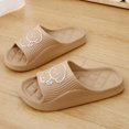 thumbnail image 2 of Mens Khaki EVA Foam Slides Cute Dog Graphic Non-Slip Comfort Sandals Indoor Outdoor House Slippers,Size 5.5-7, 2 of 7