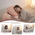 thumbnail image 2 of AENKYO Sofa Bed & Bean Bag Chair - Lazy Convertible Human Dog Bed for Adults/Pets with Removable Pillows - Pink, 2 of 7