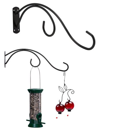 Pennington 2 Pack Double Bird Feeder Wall Hooks All Weather Metal