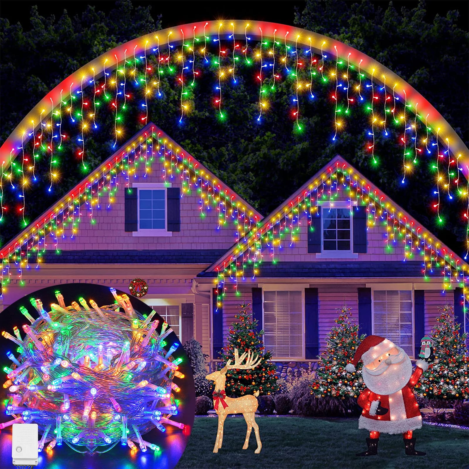 2 Pcs 33ft 100 LED Battery Powered String Lights, IP65 Waterproof Fairy