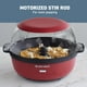 thumbnail image 4 of West Bend Stir Crazy Hot Oil Popper, máquina para hacer palomitas de maíz con tapa grande para servir y varilla de agitación, 6 cuartos de galón, rojo, 4 of 5