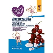 Parent's Choice Cherry Vanilla Yogurt Bites, Baby Food Stage 3 Toddler Snacks, 1 oz Pouch