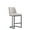Light Grey, variant on Manhattan Comfort Serena Counter Stool with Metal Base in Gray