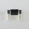 thumbnail image 2 of Kawoti  2-Light Dimmable Bathroom Vanity Light with Clear Glass Shade Black, 2 of 5