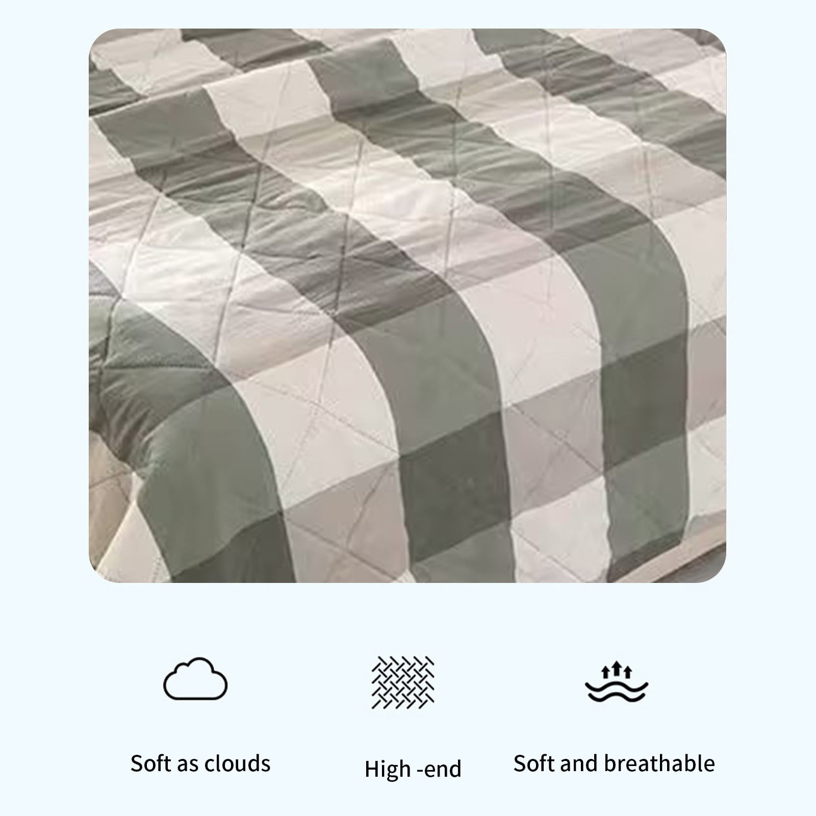 Comforter Thin Quilt Summer Lightweight Comforter, 100% Washed Cotton, Machine Washable, Soft Comfy Breathable Can Sleep Naked,78.74x59.05in