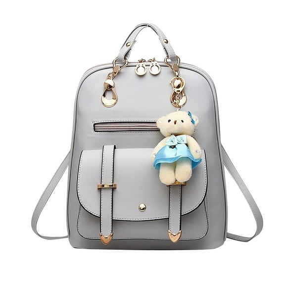 Trendy Leather Backpack Purse for Women Ladies Casual Schoolbags Lightweight Travel Daypacks Bags