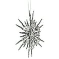 thumbnail image 3 of Northlight Glittered Double Snowflake Christmas Ornament - 6" - Silver, 3 of 5