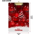 thumbnail image 3 of FMSHPON Christmas Xmas Ball Festival Clipboard Hardboard Wood Nursing Clip Board and Pull for Standard A4 Letter 13x9 inches, 3 of 5