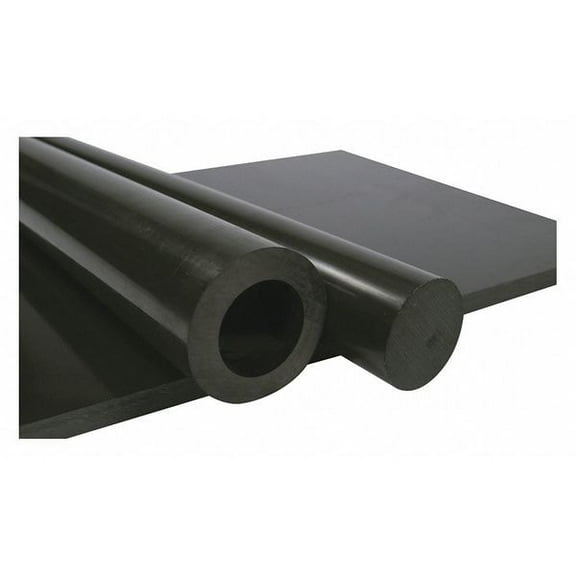 Black Extruded Nylon 6/6 Rod Stock 4 ft. L, 3/16" Dia.