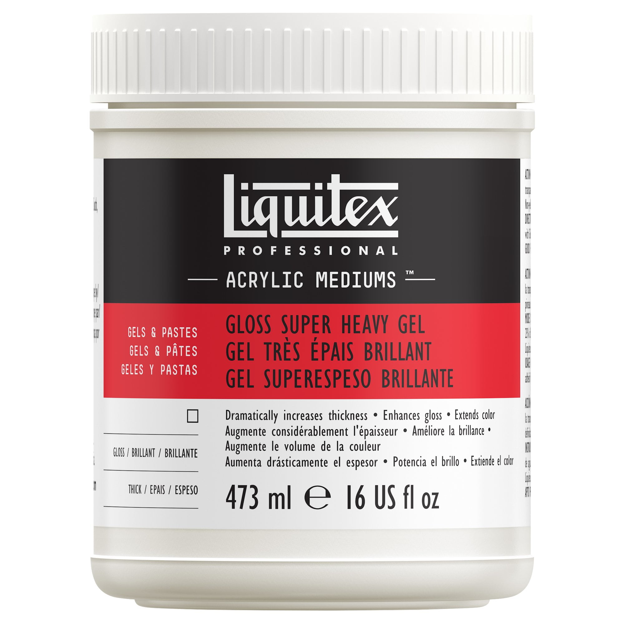 Liquitex Super Heavy Gloss Gel Medium, 16 oz.