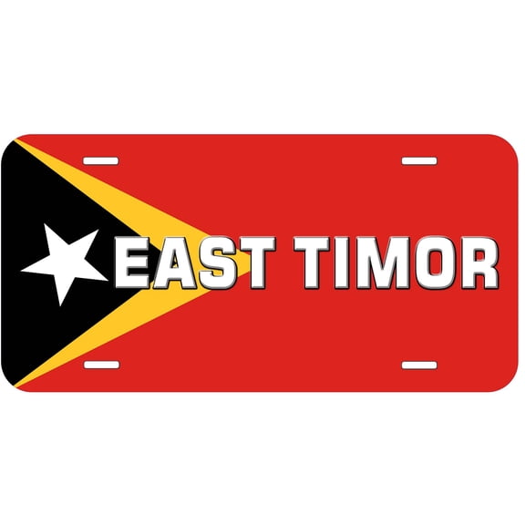 East Timor Flag With Country Name Novelty Car Auto License Plate