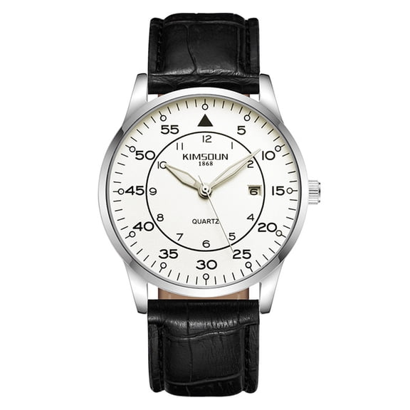 Resicozy Mens Watches Leather Watches Quartz Watch Classic Numeral Watch for Business Casual Hands Wrist Watches C