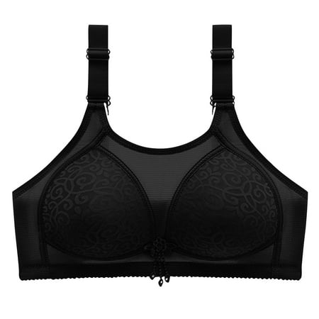 LLYWEY Woman Bras on Sale V Neck Bralettes Women Ladies Bralette Bra Style-845 Women s Plus Multiway Bra Feature Adult Female Cotton Sports Bras Black 42B