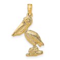thumbnail image 4 of Diamond2Deal 14K Yellow Gold 3-D Standing Pelican with Moveable Mouth Pendant for Women, 4 of 4