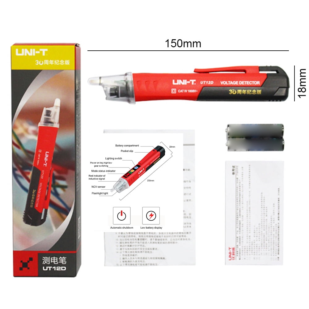 Ac Electric Voltage Detector With Led Milwaukee Tester Power Sensor 