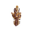 thumbnail image 2 of Women Gold Brown Peacock Fashion Ring Elastic Metal Band Feathers, 2 of 11