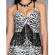 thumbnail image 5 of Vestido BELLA BARNETT con forma de corsé con corsé recortado con tirantes finos de cebra, 5 of 5
